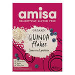 Amisa Organic Gluten-Free Quinoa Flakes, 400g - Certified Gluten Free & Suitable for Vegans - Source of Protein - Ideal for Healthy Breakfast Cereal