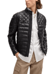 BOSS Quilted Leather Aviator Jacket