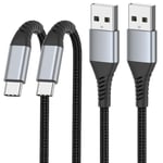 Câble Usb C Court [60cm, 2 Pack], Câble De Charge Type C 2ft 3a Usb A Vers Usb C Charge Rapide Compatible Avec Galaxy S24 S23 S22 S21 S20 S10 S9 S8, Pixel, Huawei, Xiaomi.[V951]