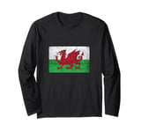 Wales Gifts Welsh Flag Souvenirs Apparel Men Women Kids Long Sleeve T-Shirt