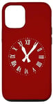 iPhone 14 Pro Clock Ticking Hour Vintage in White Color Case