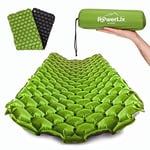 POWERLIX Tapis de Couchage Gonflable Ultra léger, idéal pour Le Camping, Le Sac à Dos, la randonnée – Airpad, Sac de gonflage, Sac de Transport, kit de réparation