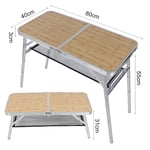 Aluminum Alloy Outdoor Camping Folding Table BBQ Picnic Metal Foot Pipe BG