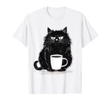 Grumpy Black Cat Coffee Mug Funny Cat Lover men women kids T-Shirt