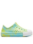 Converse Kids Girls Play Lite Cx Hyper Brights Slip Trainers - Turquoise, Blue, Size 12.5 Younger