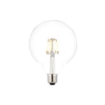 E27 LED Dimmable Edison Screw (ES) Filament Globe Bulbs 125mm, Warm White 2700K, 60W Incandescent Lamp Equivalent, 7W 810 Lumens, Long-Life 15,000 Hours - Pack of 1