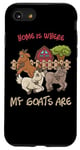 Coque pour iPhone SE (2020) / 7 / 8 Home is where my goats are Farmer Goatherd Goat Farm Animal