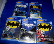 HOT WHEELS DC UNIVERSE BATMAN CARS HARLEY QUINN MR. FREEZE COMPLETE SET OF 5 NEW