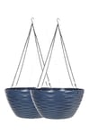 Plant Avenue Plastic Plant Pot, Blue, Medium