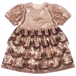 Konges Sløjd Starla Bow Wow Dress - Gold Blush | Rosa | 5-6 years