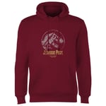 Jurassic Park Lost Control Hoodie - Burgundy - XL - Burgundy