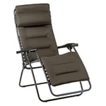 LAFUMA MOBILIER -Fauteuil Matelassé Relax Zéro Gravité RSX CLIP -Chaise Longue Pliante Jardin et Intérieur -Toile AirComfort® Résistante -Transat Multiposition, Tout Confort, Fabriqué en France -TAUPE