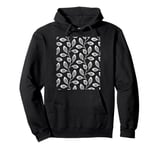 Climbing Vine Leaves White Cut Out Pullover Hoodie