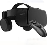 Casque Réalité Virtuelle 3d Vr Avec Télécommande, Visionneuse Vr Stéréo Pour Films Jeux Imax Lunettes Vr Sans Fil Bluetooth Compatibles Avec Iphone Ios/Android De 4,7-6,3"" ( Color : Black , Size : 05