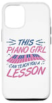 Coque pour iPhone 12/12 Pro Piano Girl Design de Piano pour Pianiste