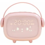 Ensoleille - Réveil Enfant, Réveil Mignon Réveil Enfant Jour Nuit Veilleuse Et Rappel de Musique Commande Vocale Réveil Réglable Snooze