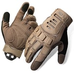 Zune Lotoo Gants de Moto, Gants Tactique Militaire Compatibles avec Écran Tactile pour Homme, Gant Airsoft Respirants et Absorbant Les Chocs pour Course Cyclisme Motocross Airsoft Paintball(L)