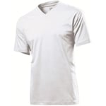 Stedman Classic V-Neck Men T-shirt Vit bomull 3XL Herr