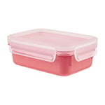 Emsa N10123 Boîte Alimentaire Clip & Close Color Edition | 0,55 l | 100% étanche/hygiénique | sans BPA | Passe au Lave-Vaisselle, Micro-Ondes et congélateur | Corail