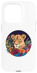 iPhone 15 Pro Lioness Bloom Surrounded By Colorful Flowers Case