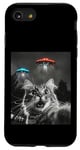 Coque pour iPhone SE (2020) / 7 / 8 Maine Coon Cat Selfie avec Alien OVNI Homme, Femme, Enfant