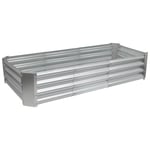 180cm x 90cm Rectangle Galvanised Steel Raised Garden Bed - By Harbour Housewares - Green