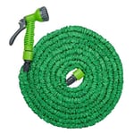 Kinzo Tuyau d'Arrosage Extensible 15M – Tuyau Arrosage avec Pistolet – Tuyaux d'Arrosage pour Jardinage – Compact et Pratique – Vert