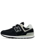 New Balance 574 Kids Trainers - Black, Black, Size 12