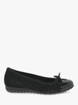 Gabor Snug Wide Fit Suede Ballet Pumps Black 5 female Upper: suede, Sole: Latex, Lining: synthetic