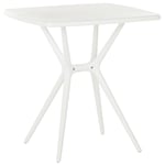 Table Bistrot de Jardin en Plastique Carrée 70 x 70 cm Blanche Sersale