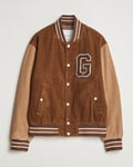 GANT Cord Varsity Jacket Cacao Brown