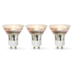 Nedis LED-lampa GU10 | Spot | 4.5 W | 345 lm | 2700 K | Varm Vit | Retrostil | 3 st