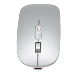 Bluetooth Mouse Silent Type C Ladattava 2.4G langaton hiiri värikkäällä valolla Macbookille Windows PC puhelimelle Hopeaharmaa