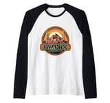 Constantinople Byzantium In Greek Constantinoupoli Byzantine Raglan Baseball Tee