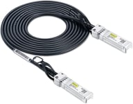 SFP+ DAC Twinax Cable, SFP+ to SFP+ Direct Attach Copper Passive for Cisco SFP-H10GB-CU2M, Ubiquiti UniFi, Meraki, Mikrotik, Fortinet, Netgear, D-Link, TP-Link and More,2-Meter(6.6ft)