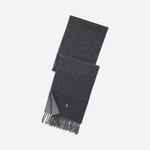 Reversible Wool-Blend Scarf - Charcoal Heather-Grey Heather