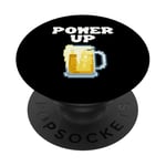 Mug à bière pixelisé Power Up PopSockets PopGrip Adhésif