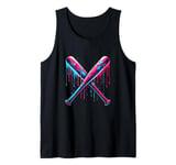 Cross Baseball Bat with SprinklesDrip Sports Player Softball Tank Top