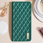 Avizar Folio case for Poco F6 Pro Quilted leather effect, Dark Green