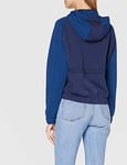 Nike ATM W NK Dry Hoodie PO Sweat-Shirt Femme, Coastal Blue/Midnight Navy/(Sport Red) (no Sponsor), FR : L (Taille Fabricant : L)