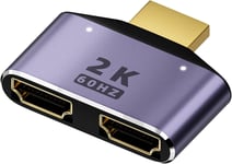 Hdmi 1 Entrée 2 Sortie Répartiteur Adaptateur 2K@60Hz Hdmi 2 En 1 Hd Afficher Bidirectionnel Sélecteur Hdmi 1 Mâle Vers 2 Femelle Connecteur, Lumière Led (Ne Peut Être Affiché Simu[YIN142534]