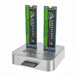 MAIWO K3016CL Station d'accueil Clone M.2 SSD 2 Baies,SD Express Base de Lecteur de Carte , USB 3.1 GEN 2 10Gbps à M.2 SATA/NVME,avec Fonction Clonage Hors Ligne et Duplicateur.