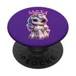 Alexa Adorable motif licorne pour filles Nom Alexa PopSockets PopGrip Adhésif