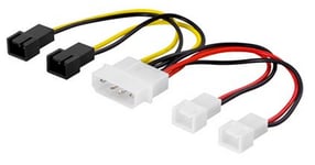 DELTACO – Adapterikaapeli tuulettimille,muuntaa 4-pin -> 2x3-pin 5V, 2x3-pin 12V (SSI-38)