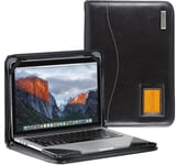 Broonel Black Leather Case For Geo GeoBook 2E 12.5" Laptop