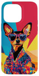 Coque pour iPhone 14 Pro Max Pop-Art Miniature Pinscher Fashion Cute Colorful Pop Art