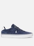 Polo Ralph Lauren Hanford Suede Trainers - Navy/White, Navy/White, Size 6, Men