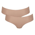 Sloggi Women's Zero Microfibre 2.0 Hipster 2p Underwear, Cameo Brown, L (Pack of 2)