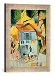 Kunst für Alle 'Encadré Image de August Macke Cour intérieure de la Maison Pays en St Germain en Pression dans Le Cadre de Photos, 30 x 40 cm Fait Main de qualité, Argent Raya