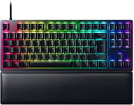 Huntsman V2 Tenkeyless (Switches Rouges) - Clavier Gamer Optique (Switches Optiques Linéaires et Silencieux, Touches en PBT Doubleshot, Re-Poignet) Clavier AZERTY | Noir